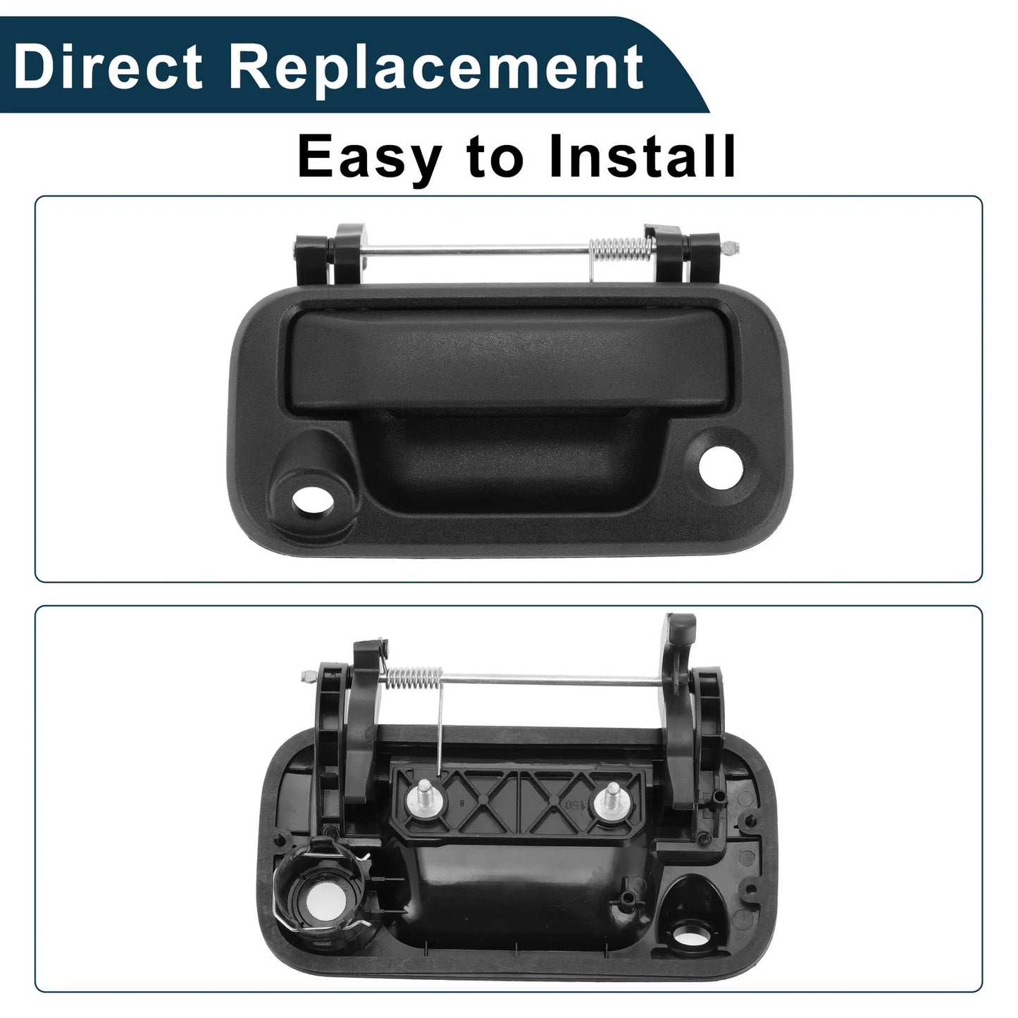 Black Tailgate Handle Bezel with Key Hole for Ford F-150 F-250 F-350 (2004-2008)