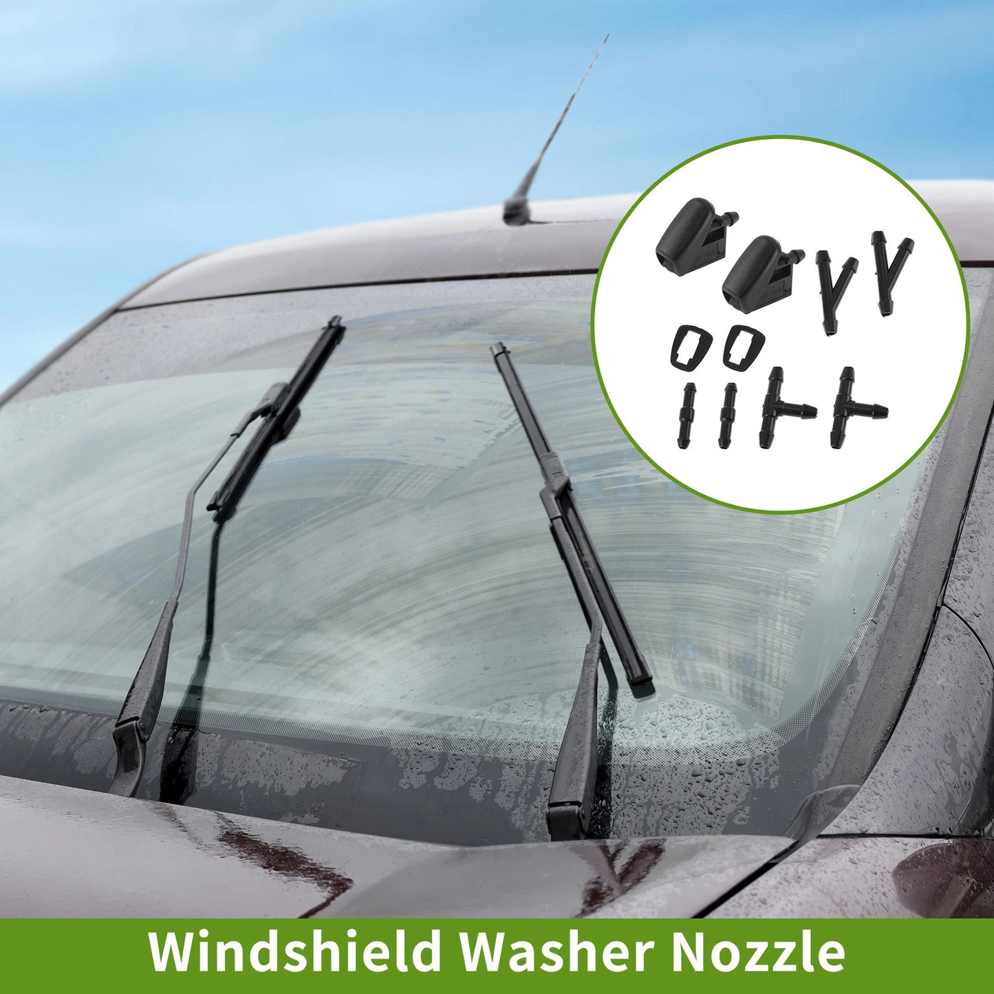 Windshield Washer Nozzle & Hose Connector for Ford