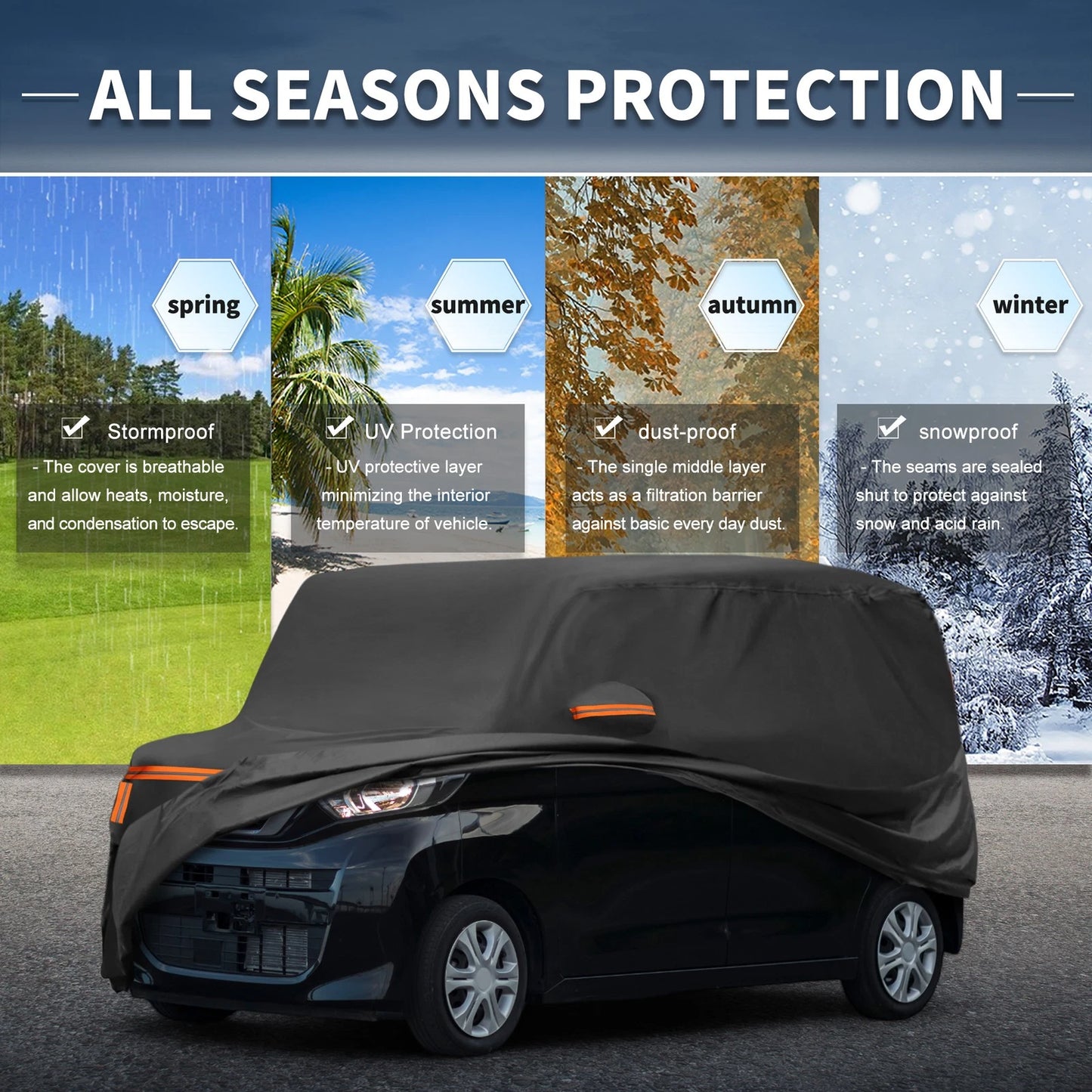 Waterproof Aluminum Film Cotton Car Cover for Nissan Roox (2019-2023)