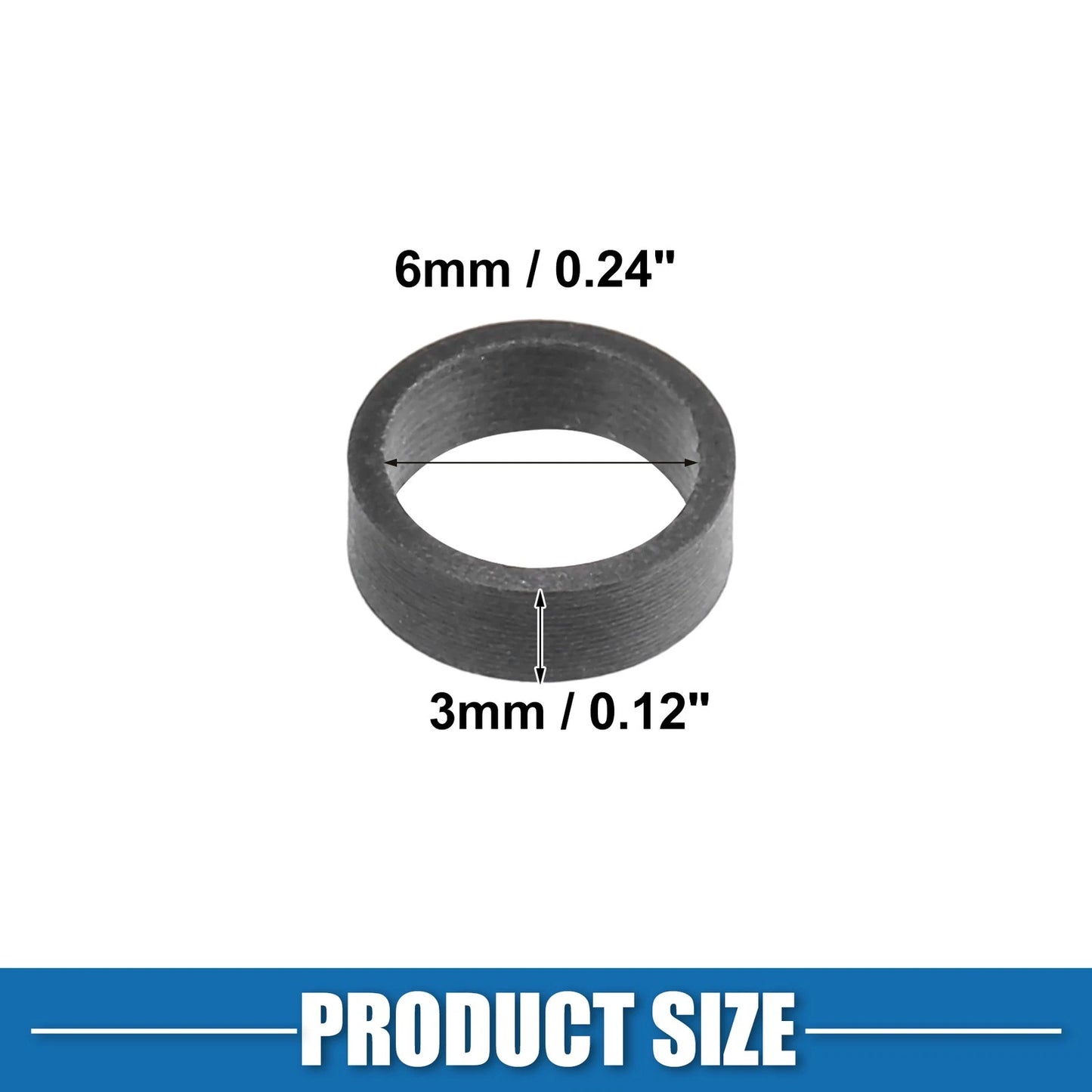 6 x Fuel Injector Seals for BMW X5, X6 (2010-2013) - No.13537585261 Black