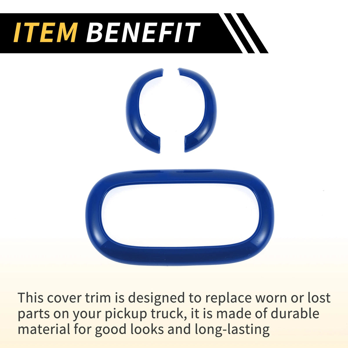 Yellow Front Rear Roof Reading Light Trim Covers for Jeep Wrangler JK (2007-2018)