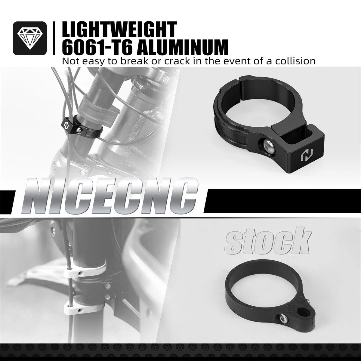 2 x Front Fork Hose Brake Line Holders for Surron Light Bee X S L1E (2018-2023)