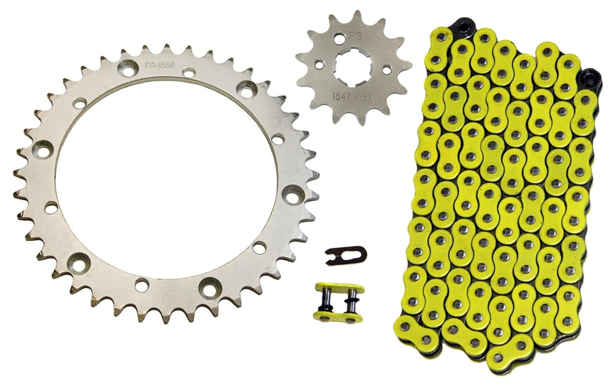 Yellow 520x98 ORing Drive Chain 13/40 Sprockets for Yamaha Warrior (1989–2004)