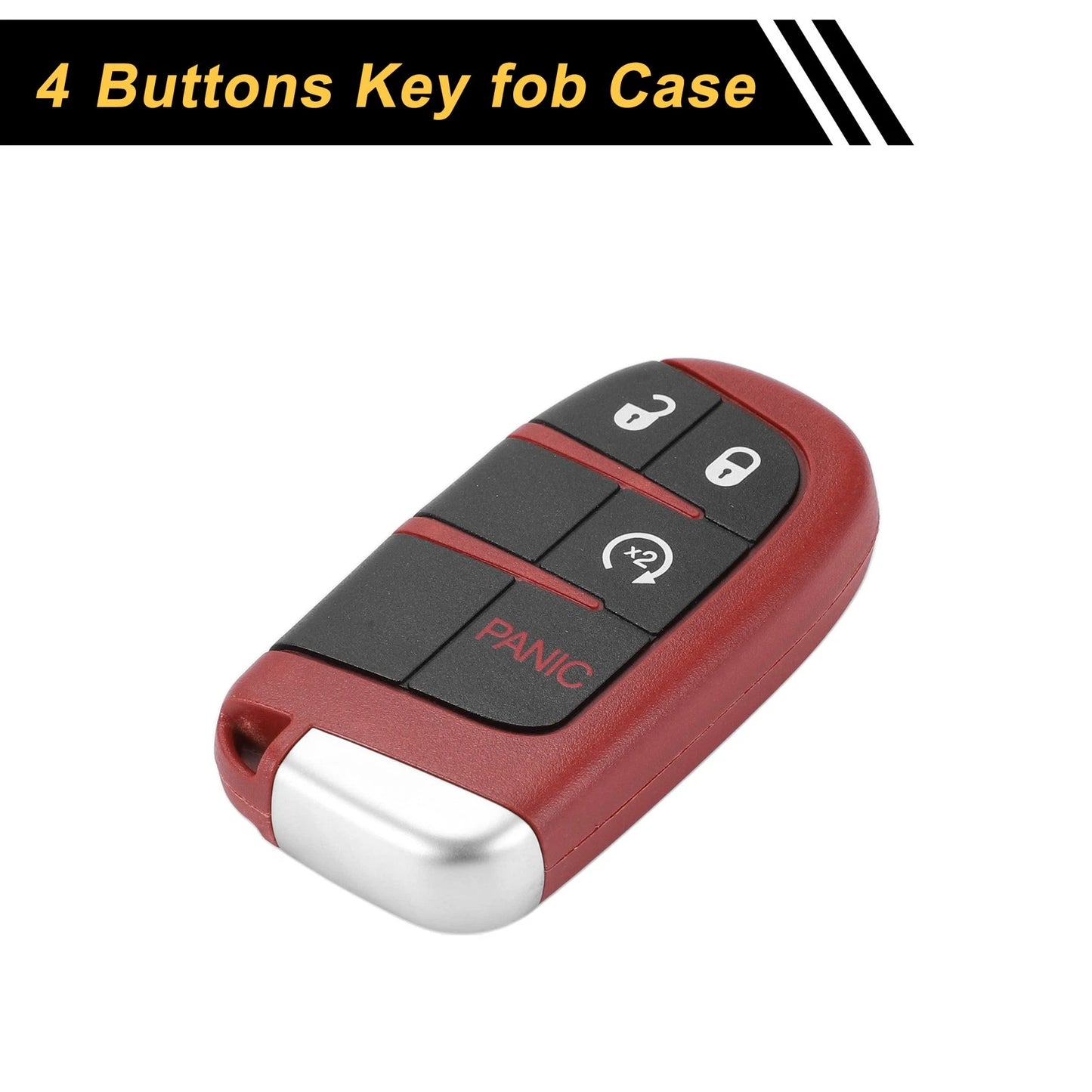 Key fob Shell Case for Dodge Charger Black Red (2020)