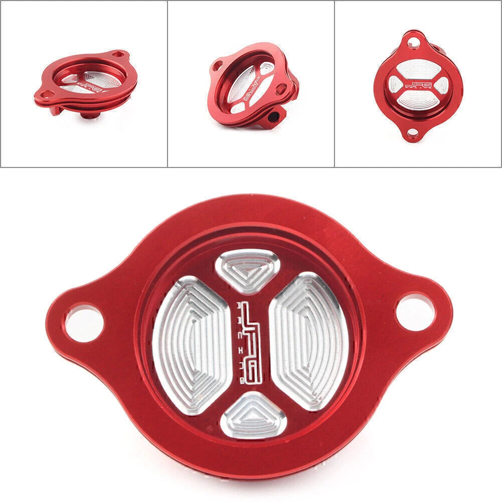 Red Billet Aluminum Oil Filter Cover Cap for Honda CRF250R CRF250X (04-17)
