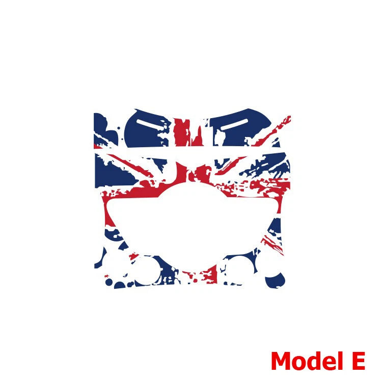 Union Jack AC Button Center Console Sticker PET Decal Fit For Mini Cooper