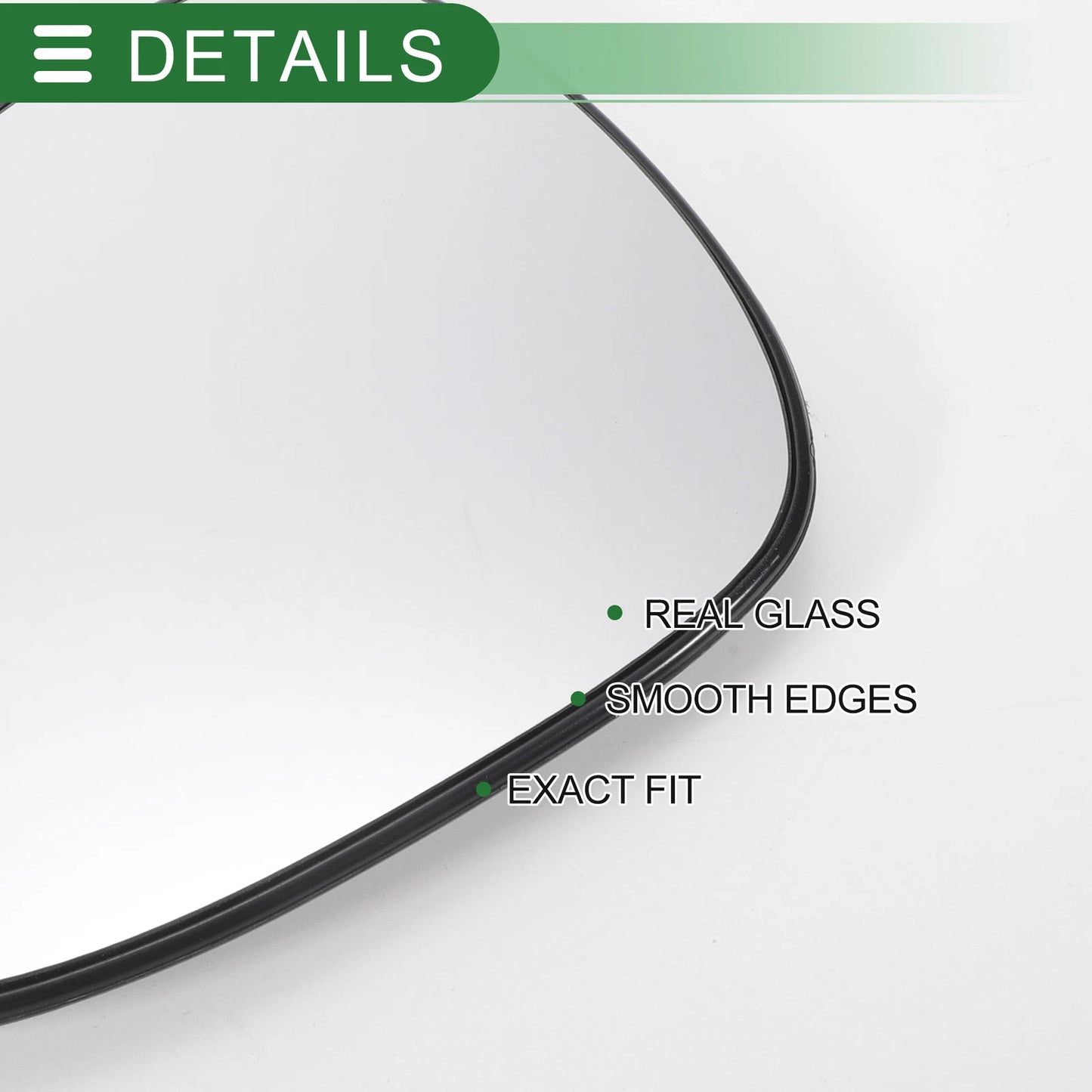 Left Side White Mirror Glass w/ Back Convex for Ford B Max (2012-2018)