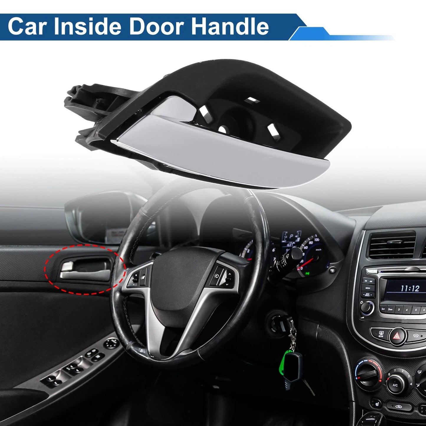 Rear Left Passenger Side Interior Door Handle for Buick Lacrosse (2009–2014)