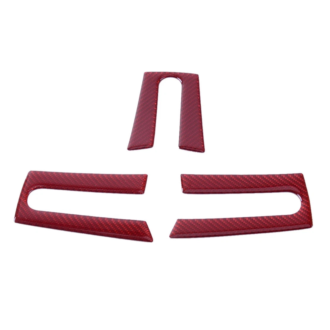 Red Carbon Fiber Steering Wheel Cover Trim for 2005-2009 Ford Mustang