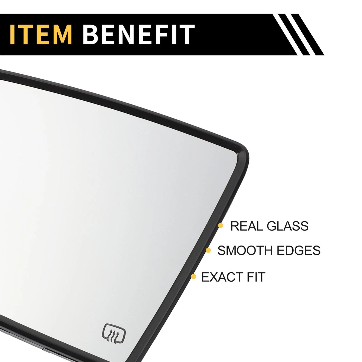 Heated Left Side Mirror Glass for Toyota Tundra (2007-2021)