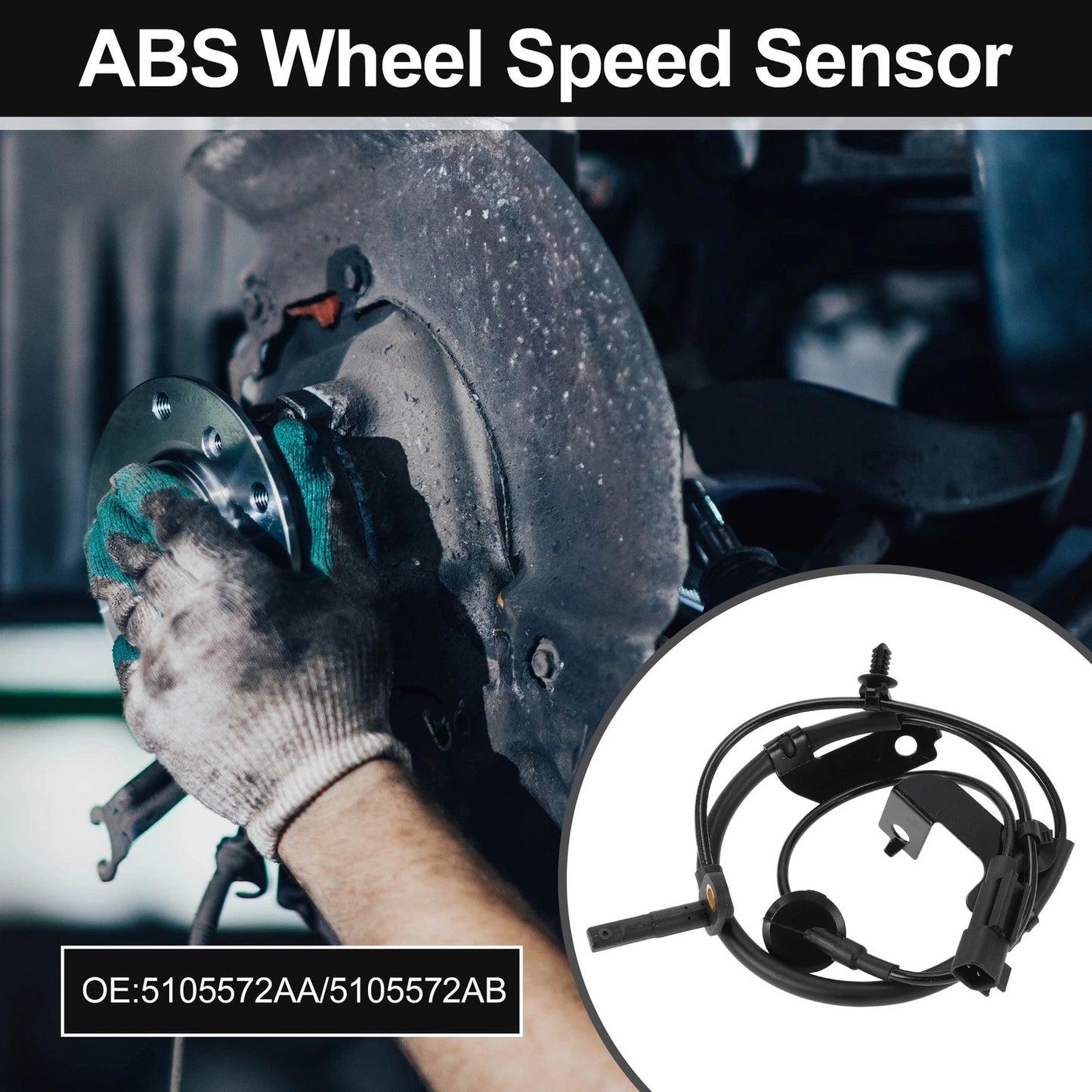 ABS Wheel Speed Sensor Kit for Dodge Caliber 2007-2012 1 x Front Right Sensor