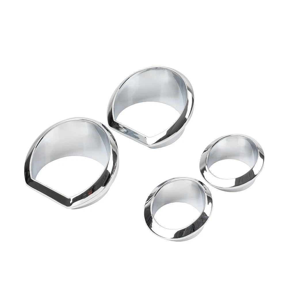Chrome Gauge Bezel Trim Ring Kit for Harley Touring Electra Street Glide (2014-2023)