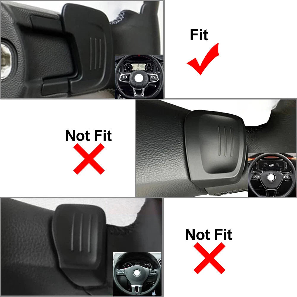 Red Steering Wheel Paddle Shifter Extensions for VW Golf 7, Polo, Jetta, Scirocco (2013-2020)