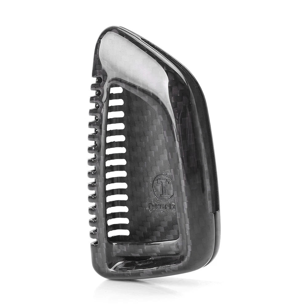 Carbon Fiber Black Remote Key Fob Cover for BMW X5 X6 X5M X6M (2007-2020)