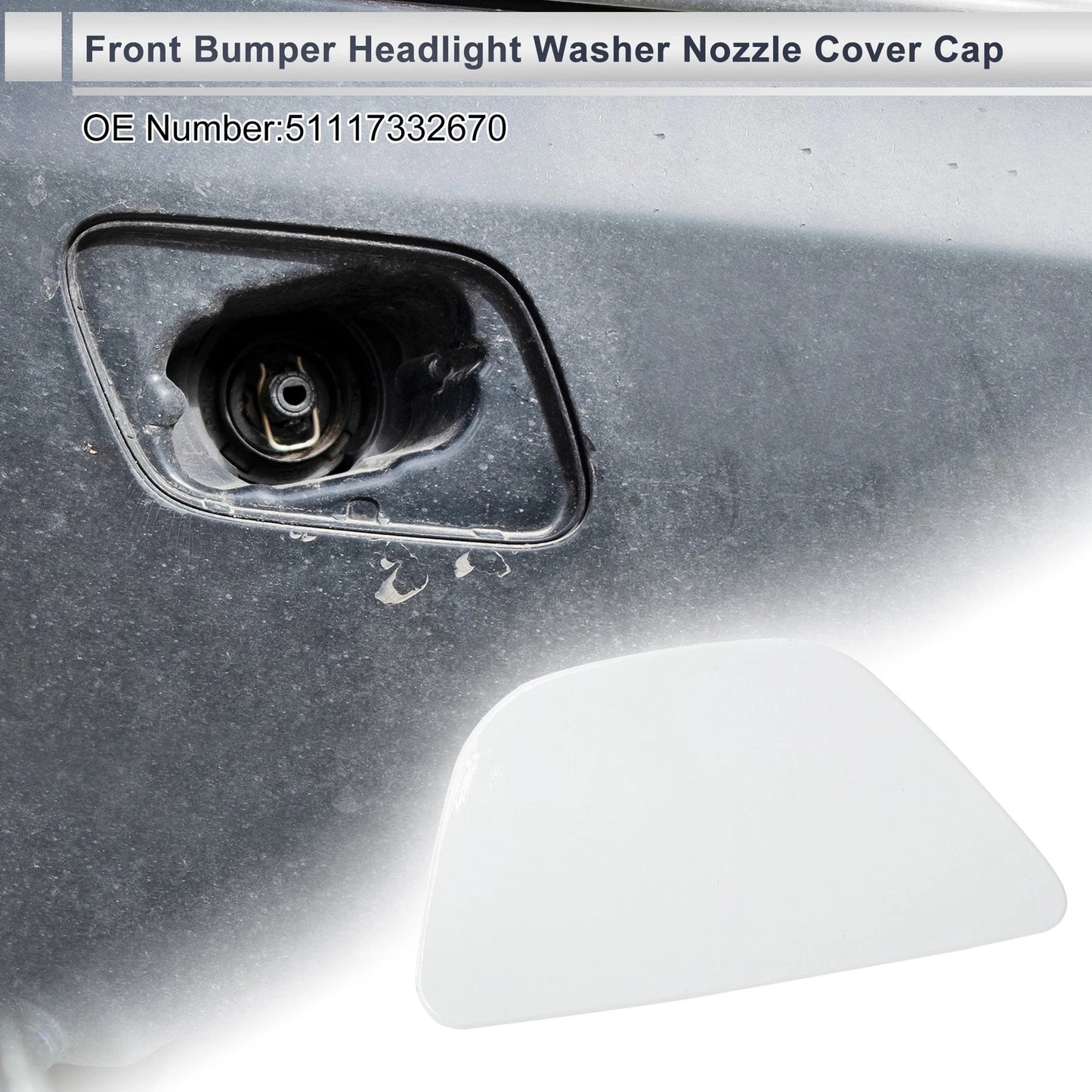 Bumper Headlight Washer Nozzle Cover Cap for BMW 535i (2011-2016)