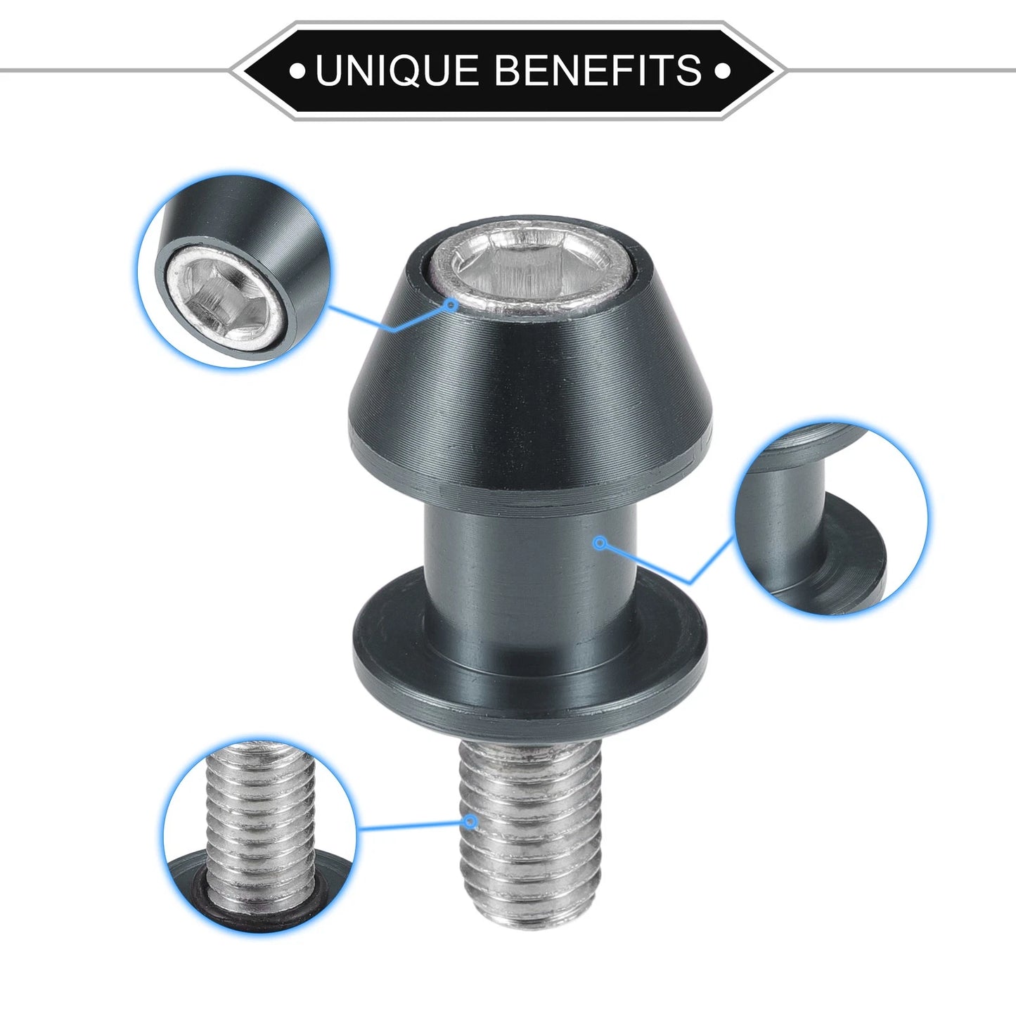 1 Pair Swingarm Spools 10mm CNC Sliders Titanium Tone for Make Model
