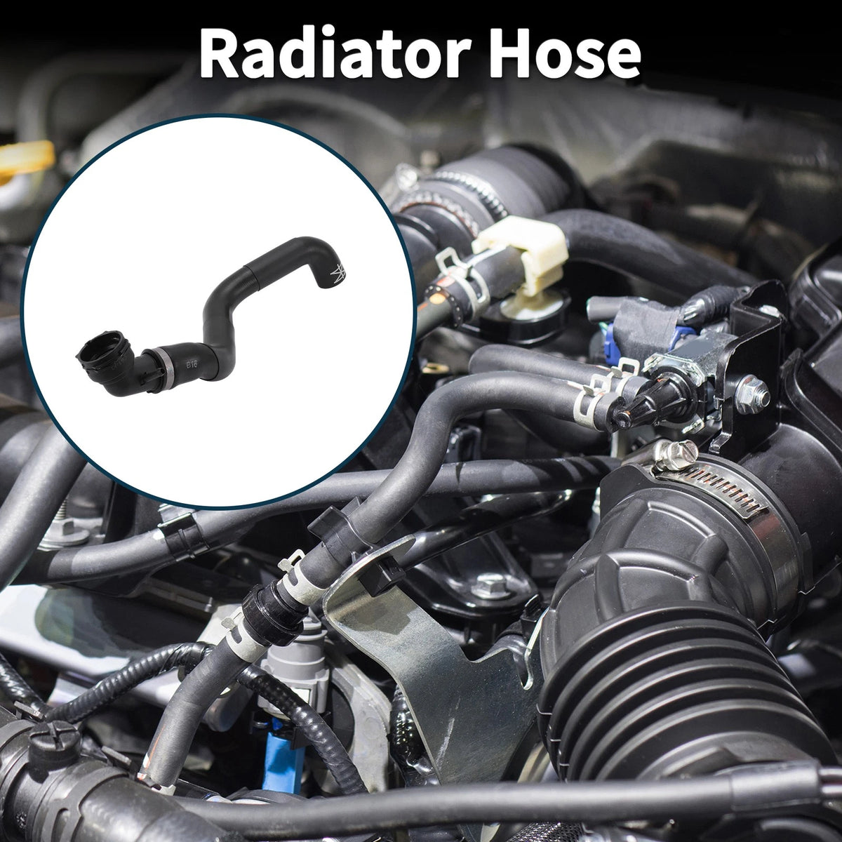 Radiator Hose for Porsche Cayenne 4.8L 3.6L (2003-2010) Rubber Water Pipe