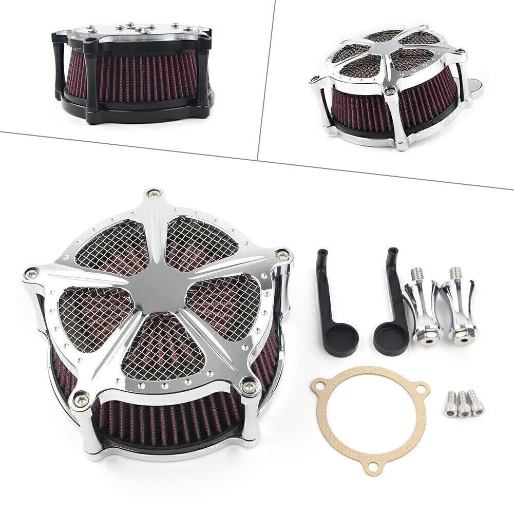 CNC Chrome Air Cleaner for Harley Touring Electra Street Glide Road King (08-16)