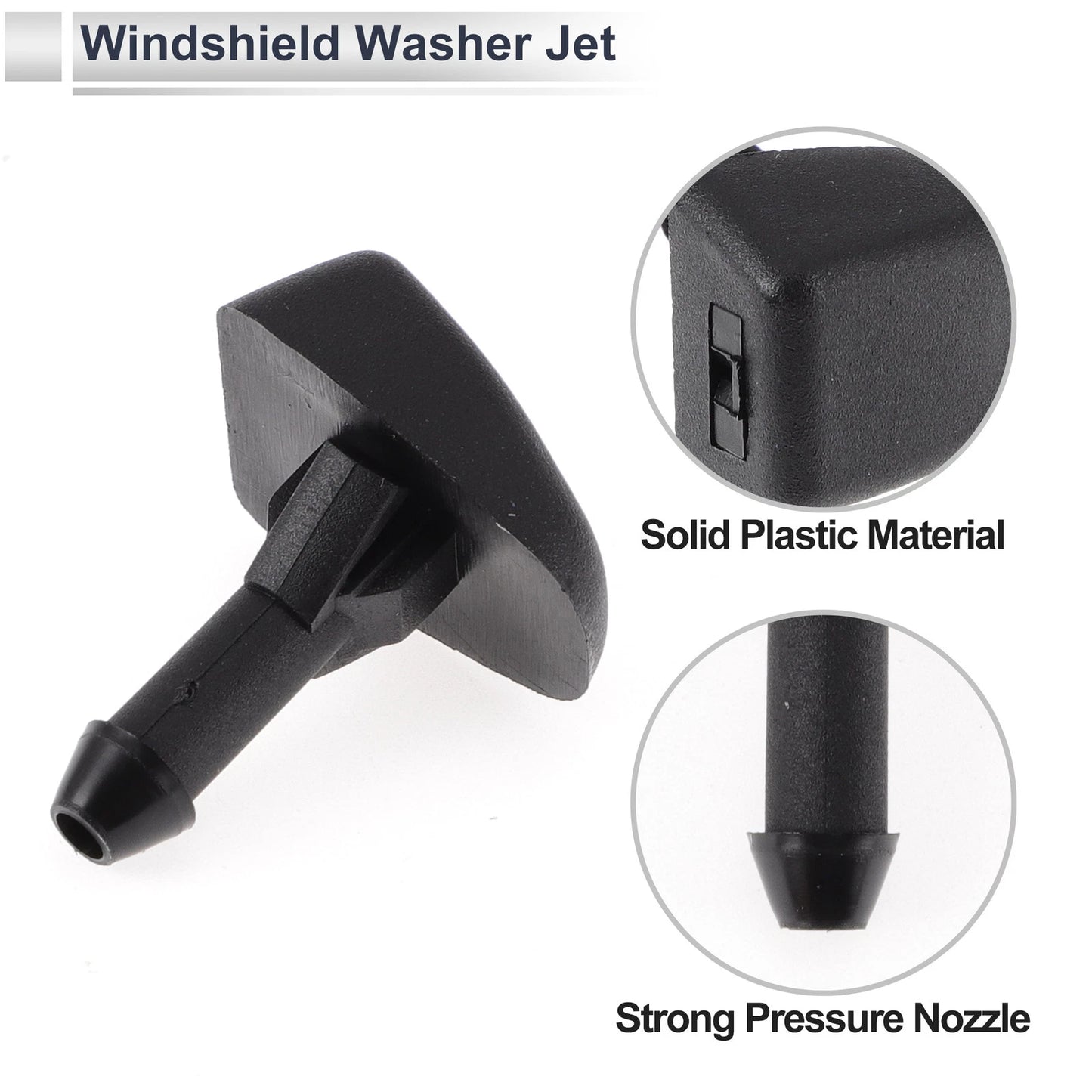 6 x Windshield Washer Nozzles & Hose Connectors for Volvo