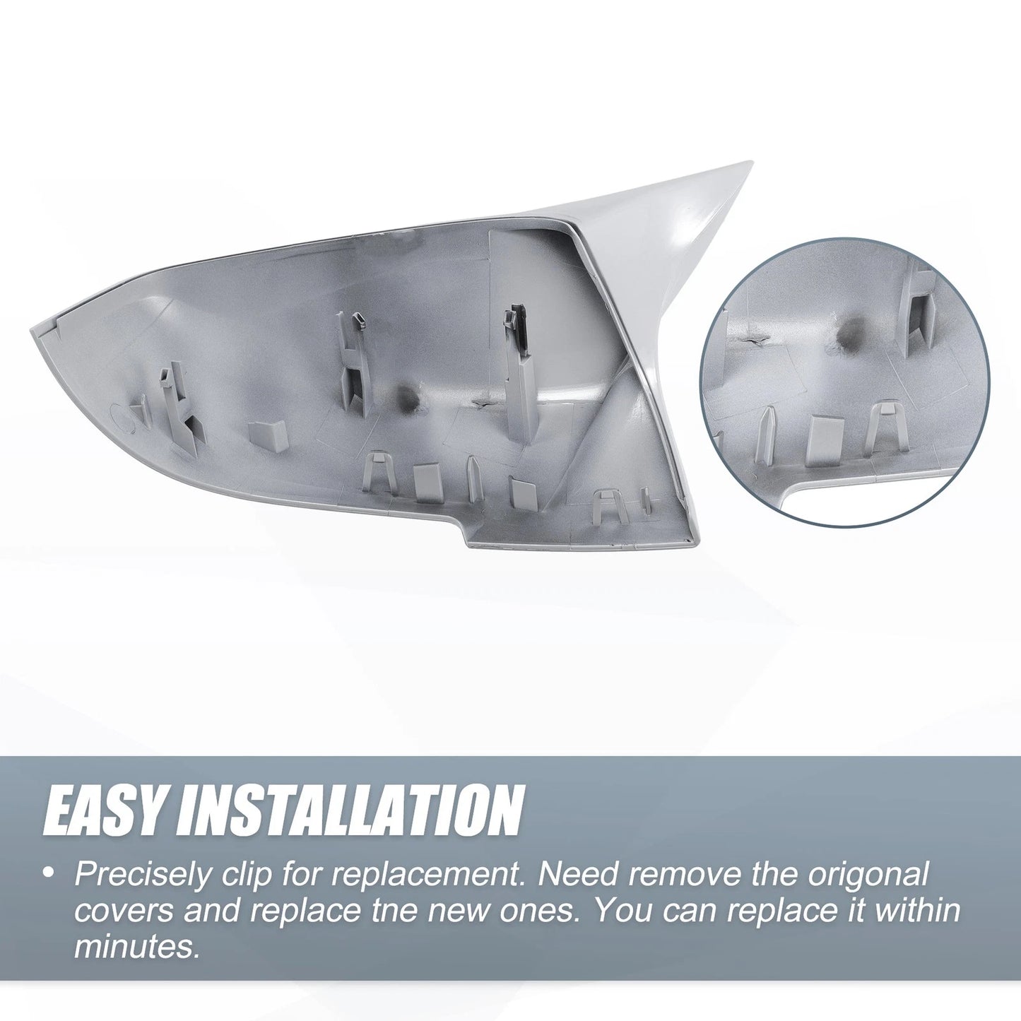 Rearview Mirror Cover Cap White for BMW X1