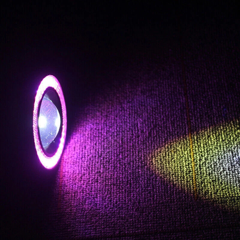 2.5" Universal COB Purple Fog Light Projector for Car Halo Angel Eyes LED