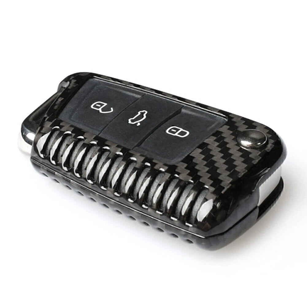 Carbon Fiber Black Remote Key Fob Cover for VW Golf MK7 (2013-2020)