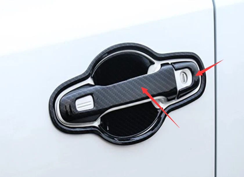Carbon Fiber Front Door Handle Cover Trim for Toyota C-HR (2018-2023) 4 x pcs