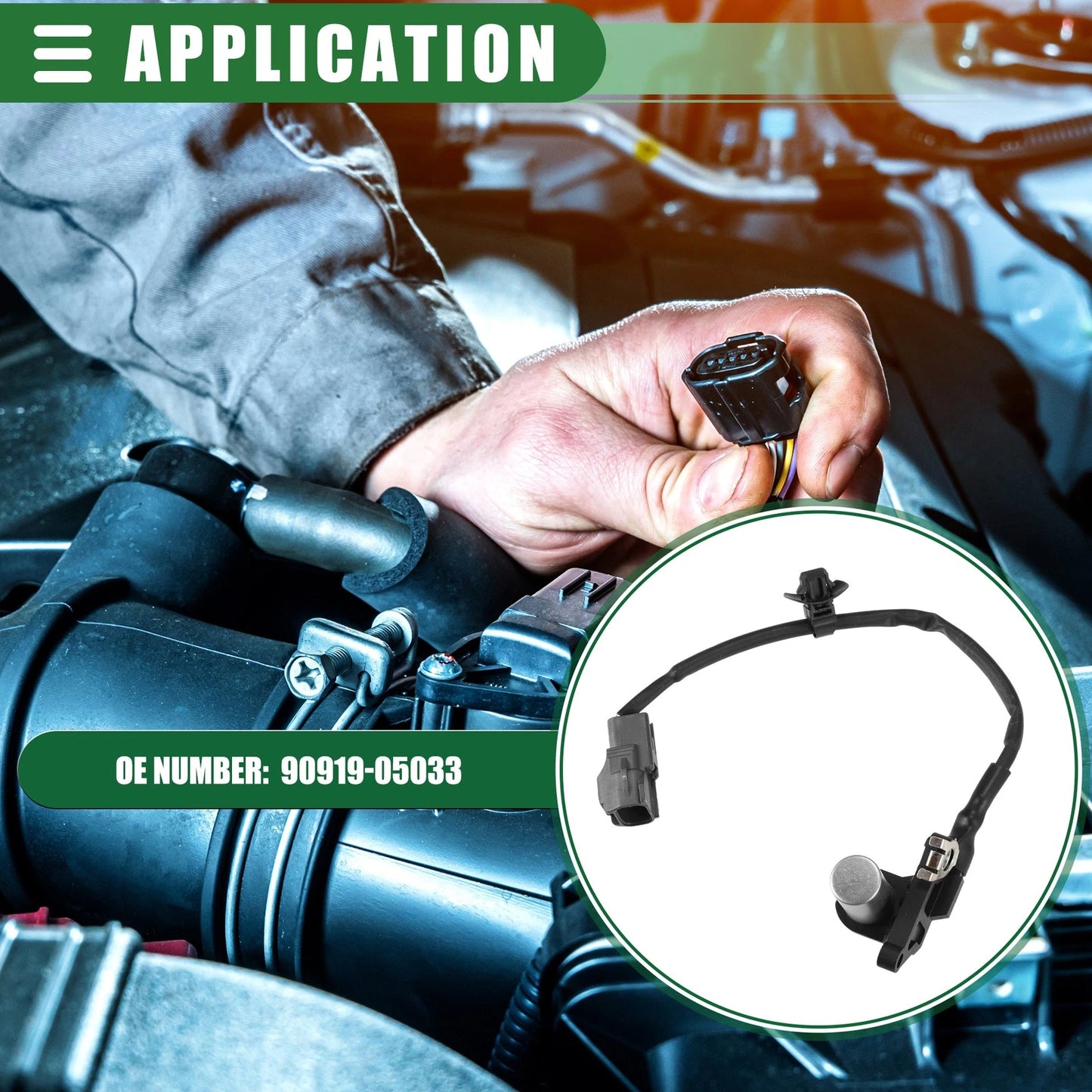 Engine Crankshaft Position Sensor for Toyota Vista ABS Black