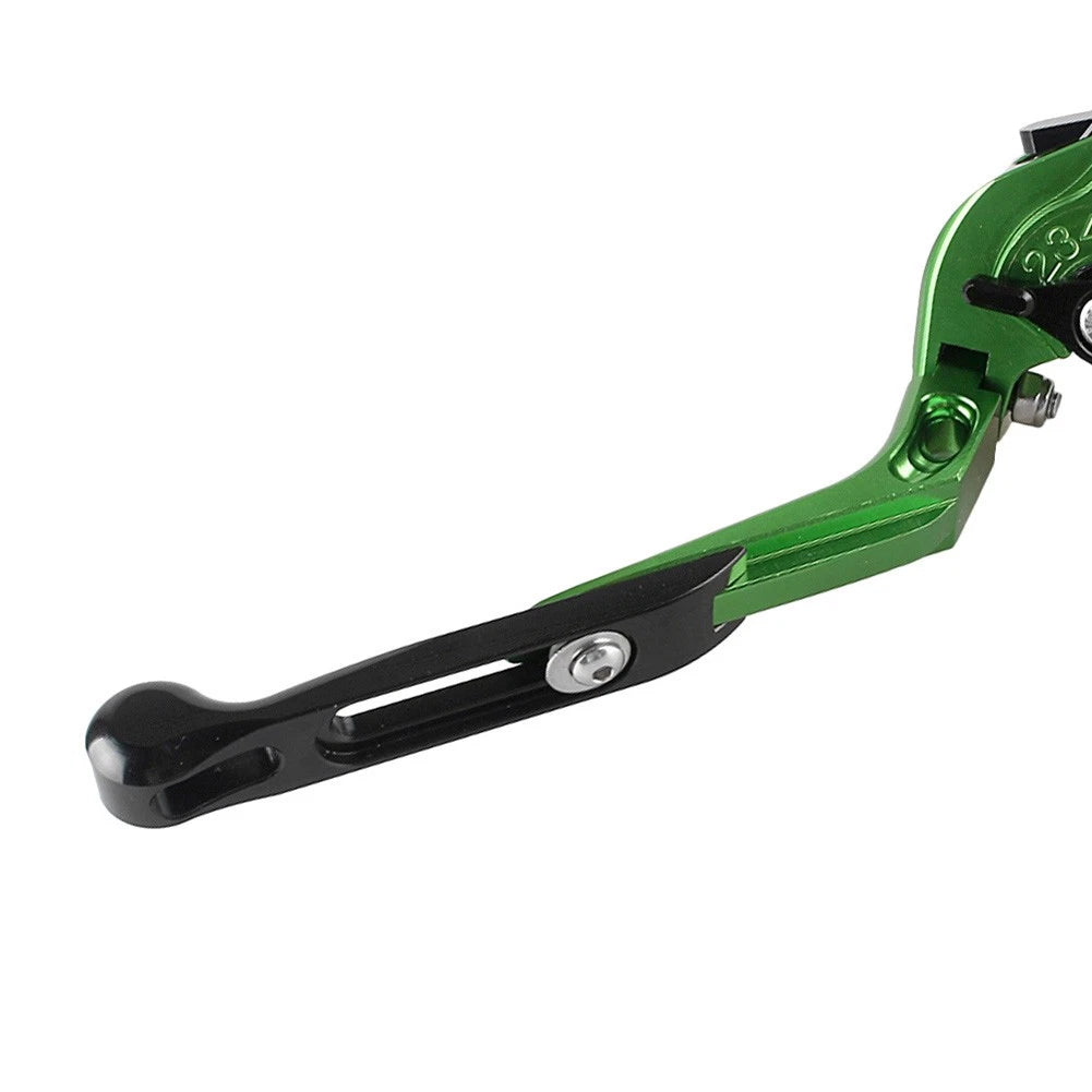 2 x Foldable Brake Clutch Levers for KAWASAKI ZX 14R (2006-2015) Green/Black