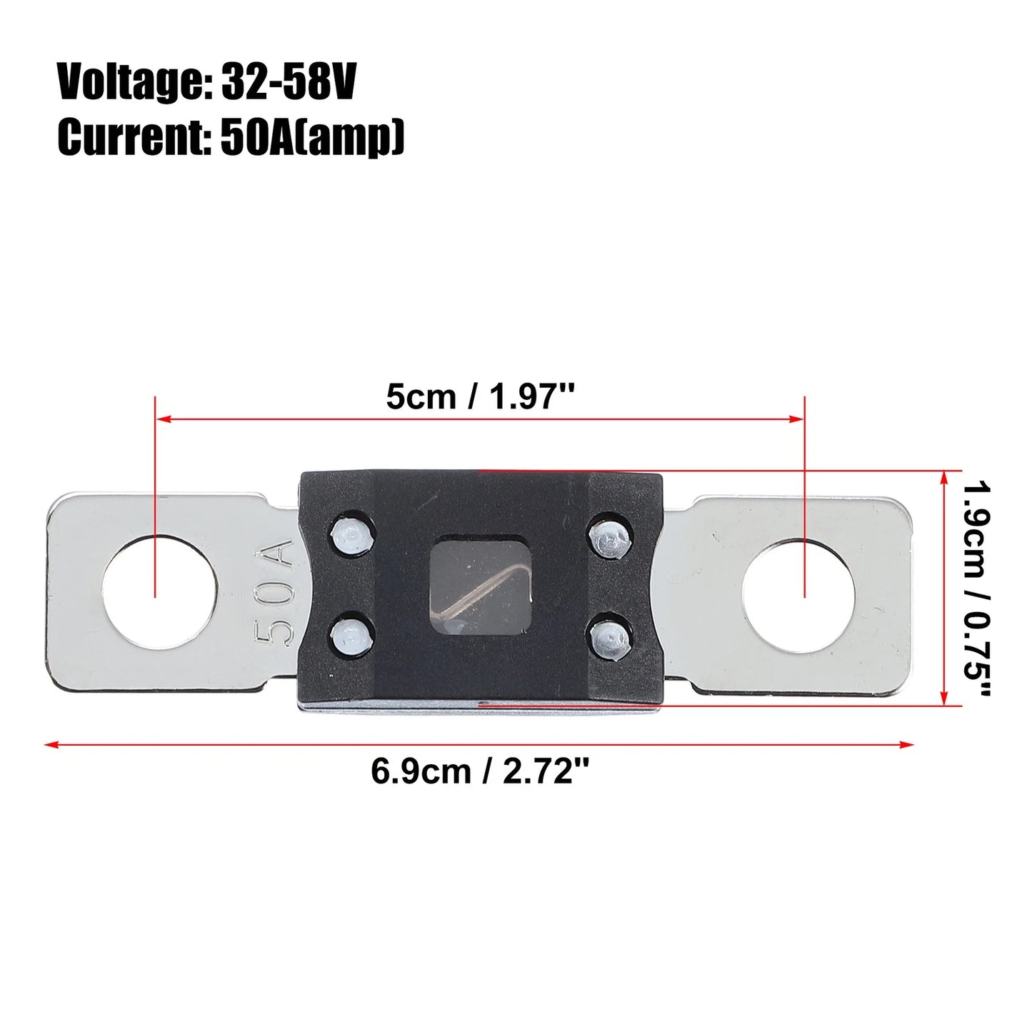 5 x 50A 32V Fuse for Automotive Truck Motorcycle Boat Audio