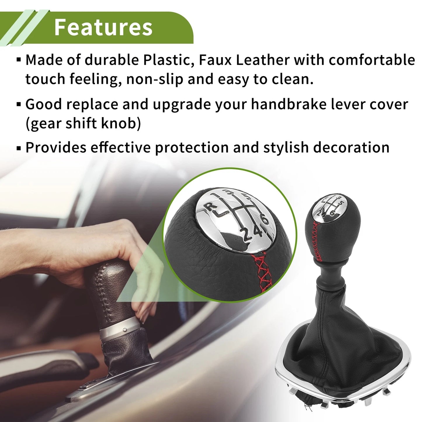 6 Speed Gear Shifter Knob & Cover for Fiat Talento (2016-2023)