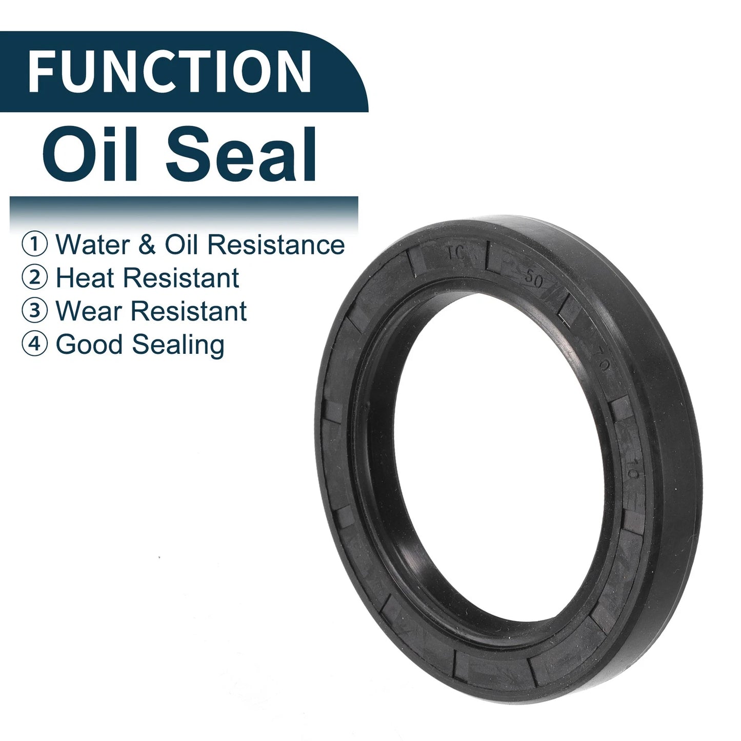 Oil Seal 50x70x10mm NBR Black 5x