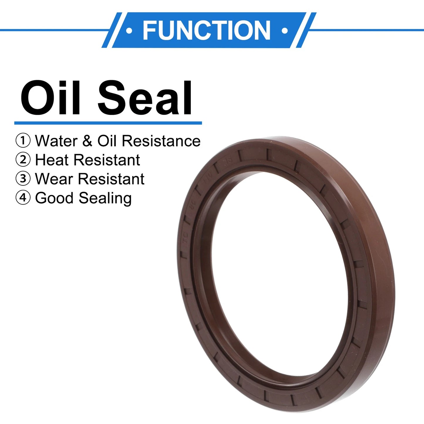 Oil Seal 2 x Rotary Shaft Seal FKM Rubber 85x110x13mm Brown