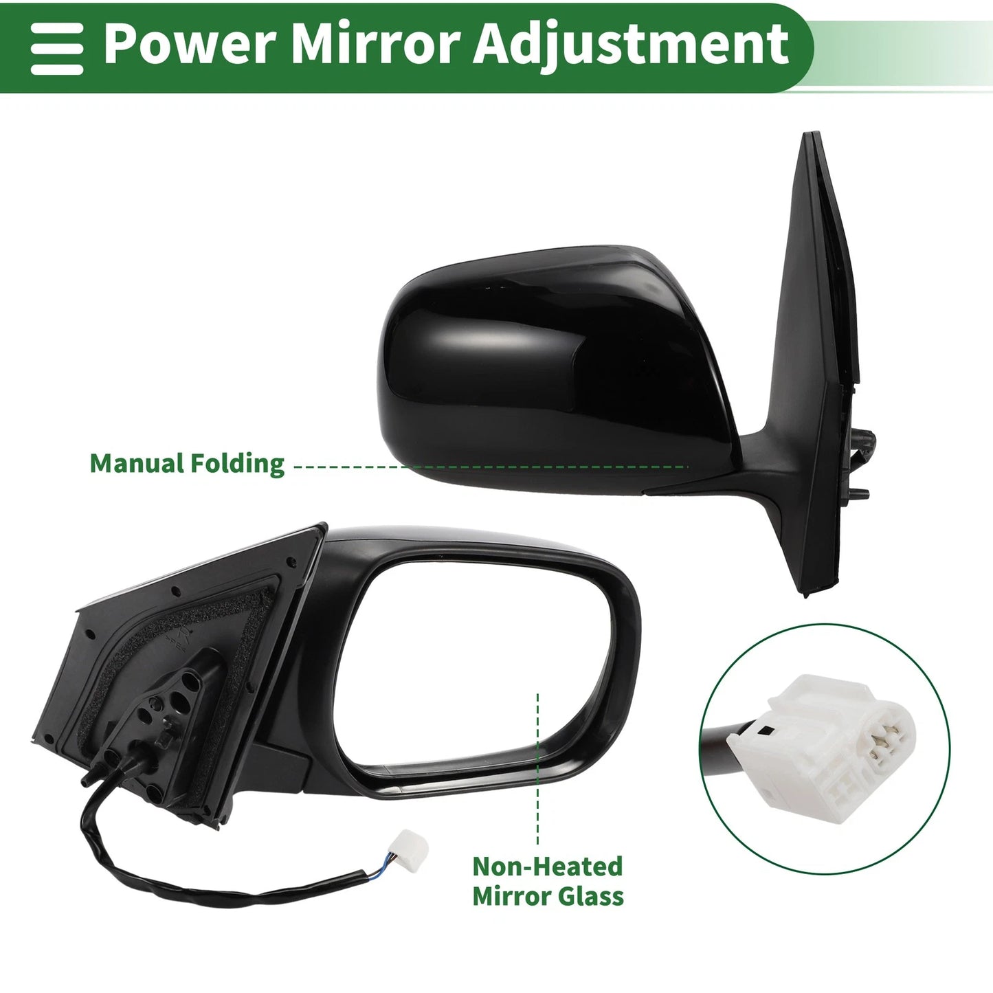 Right Side Door Mirror for Toyota RAV4 (2013-2018)