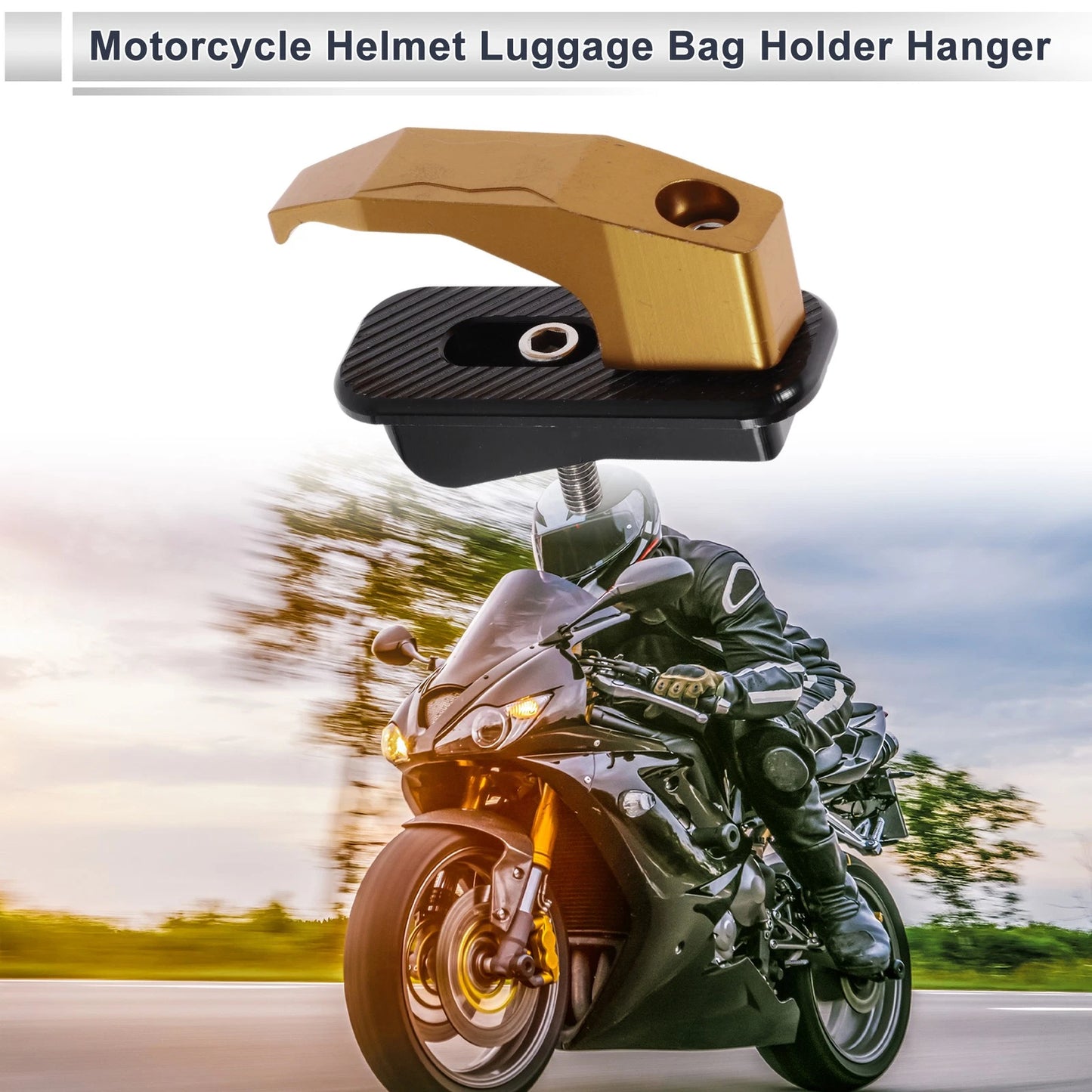 Rectangle Aluminum Alloy Hanging Hook / 1 Set / Earthy Yellow for Motorcycle