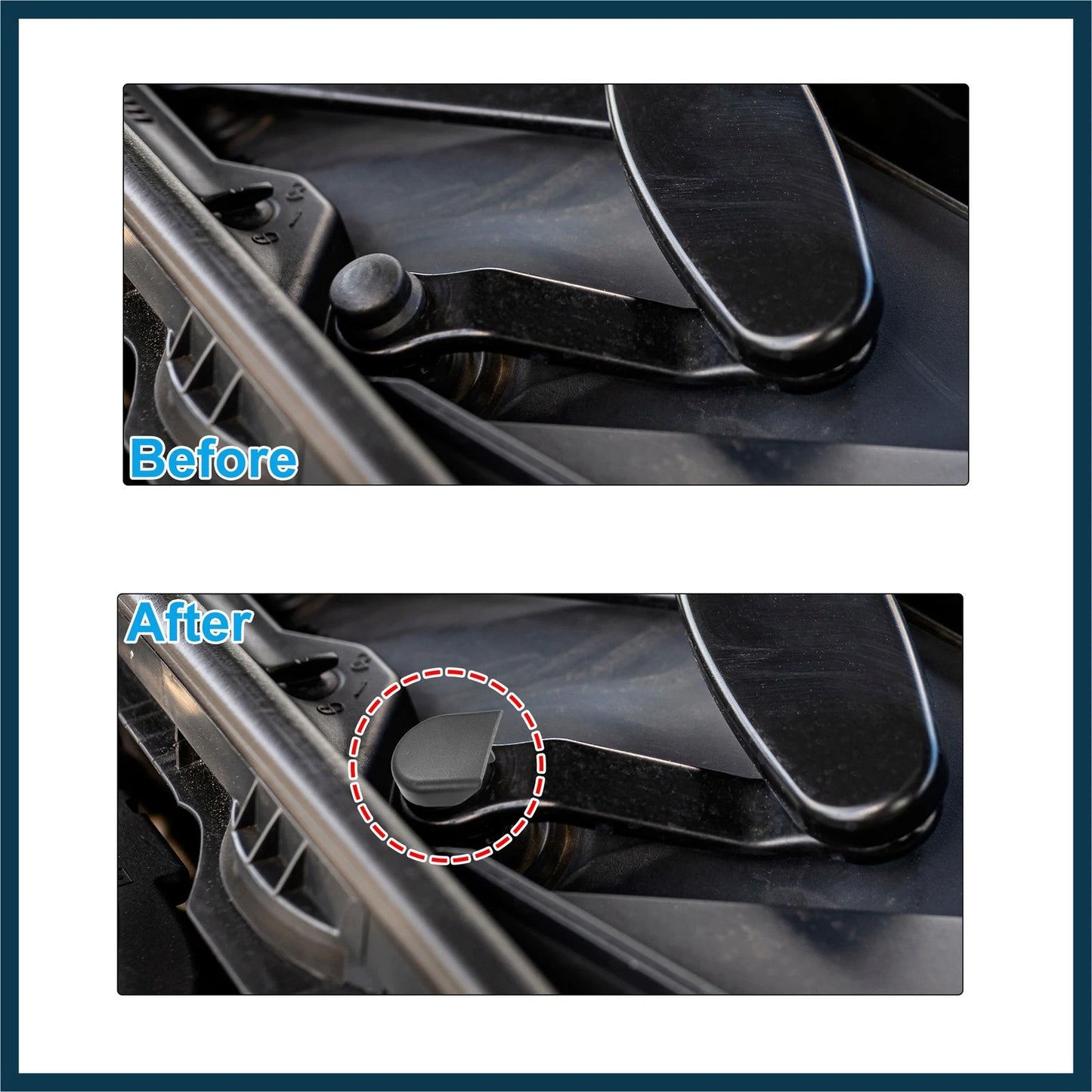 2 x Front Windshield Wiper Arm Nut Cover Cap for Toyota C-HR (2016–2024)