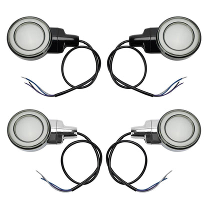 LED Flat Front Turn Signal Light For Heritage Softail Classic Touring 99-23