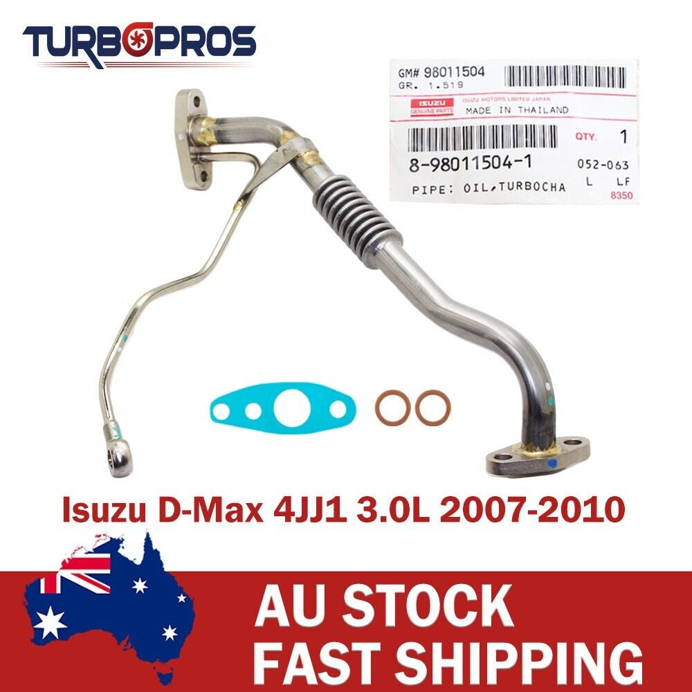 Genuine Turbo Oil Feed&Return Pipe+Gasket for Isuzu D-Max 4JJ1 3.0L 2007-2010