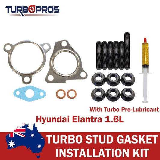 Turbo Charger Installation Stud, Gasket & Lubricant Kit for Hyundai Elantra 1.6L