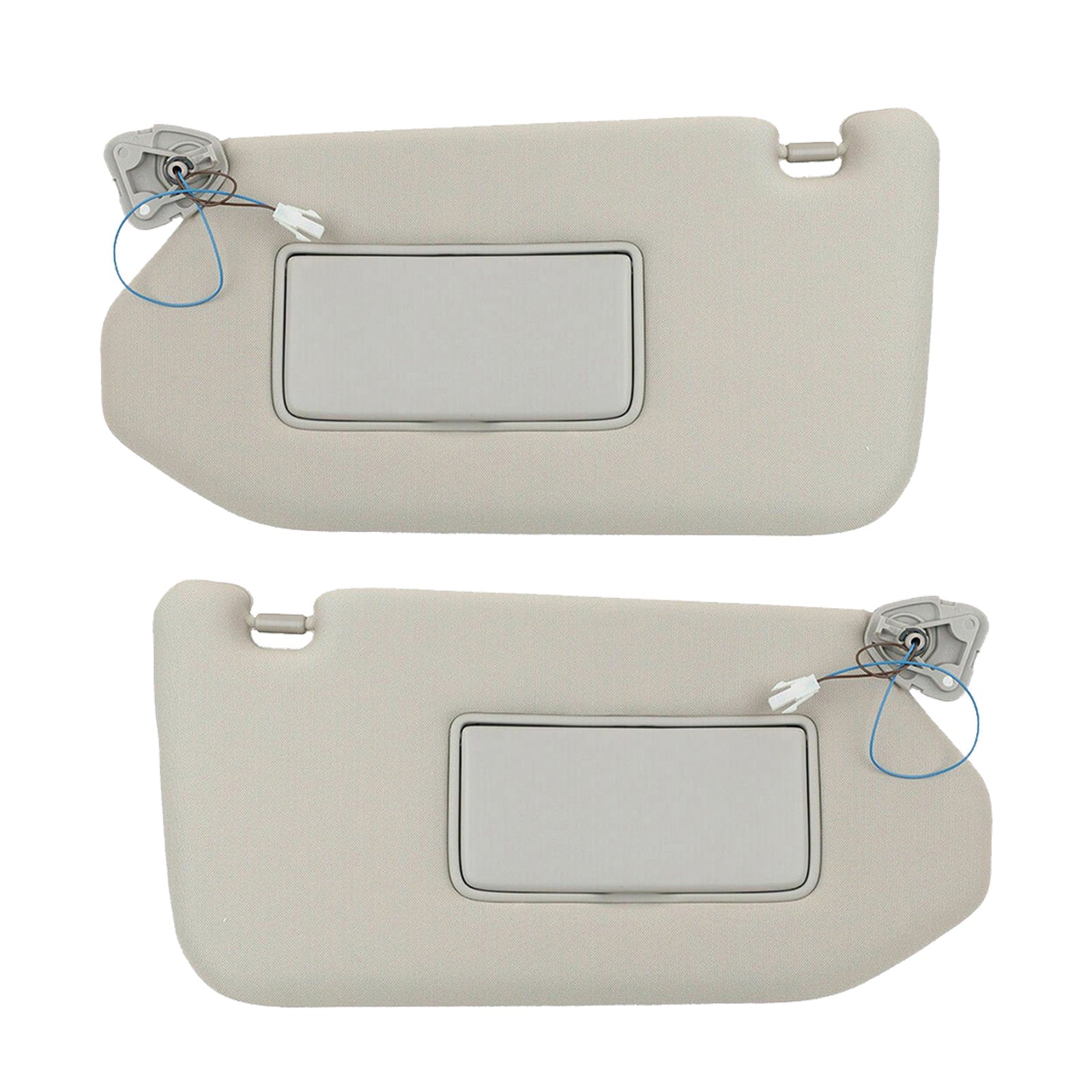 RH&LH Grey Sun Visor W/Mirror Suitable for Nissan Pathfinder Infiniti QX60 JX35-1