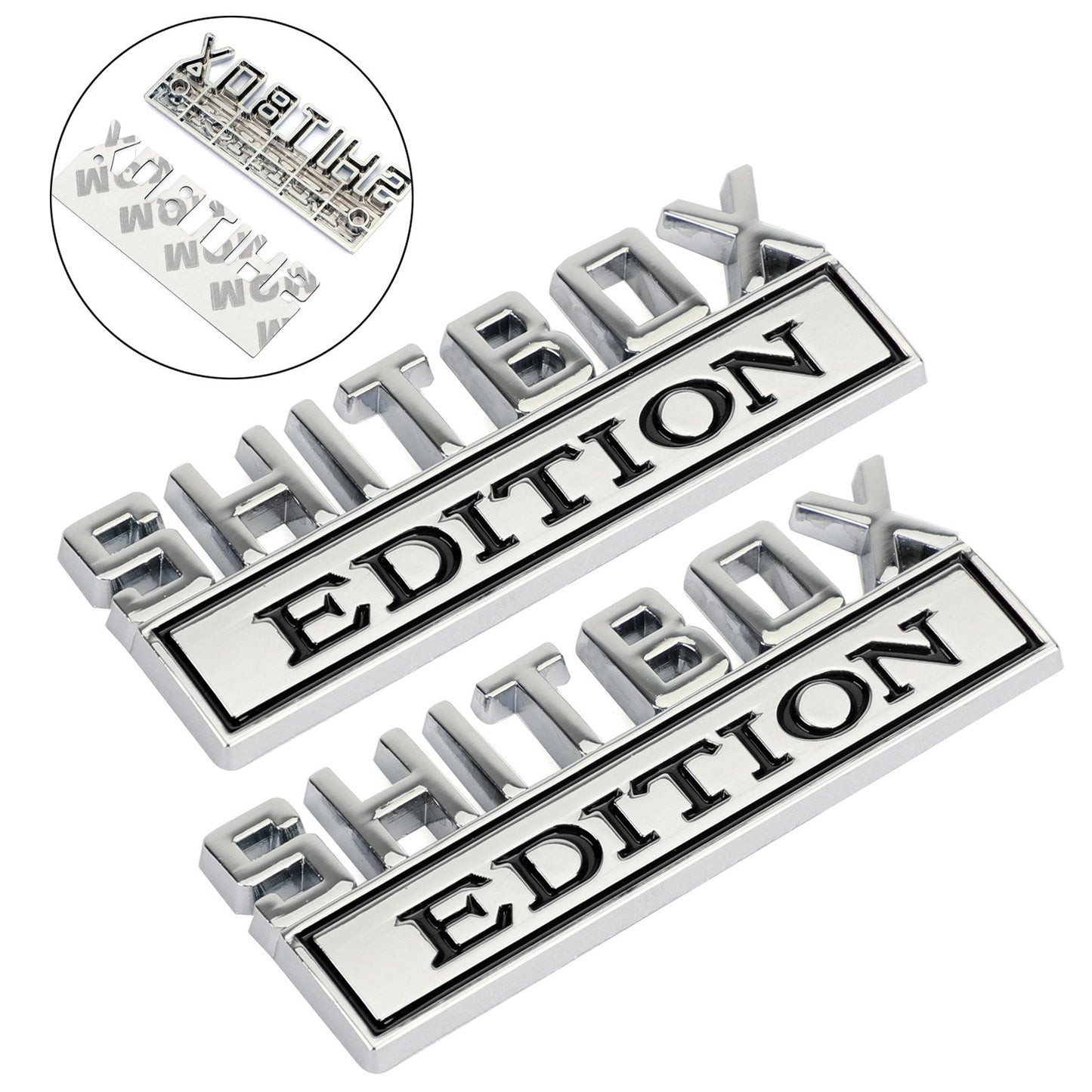 Shitbox Edition Emblem Decal Stickers for Ford/Chevy Cars & Trucks (2000-2023)