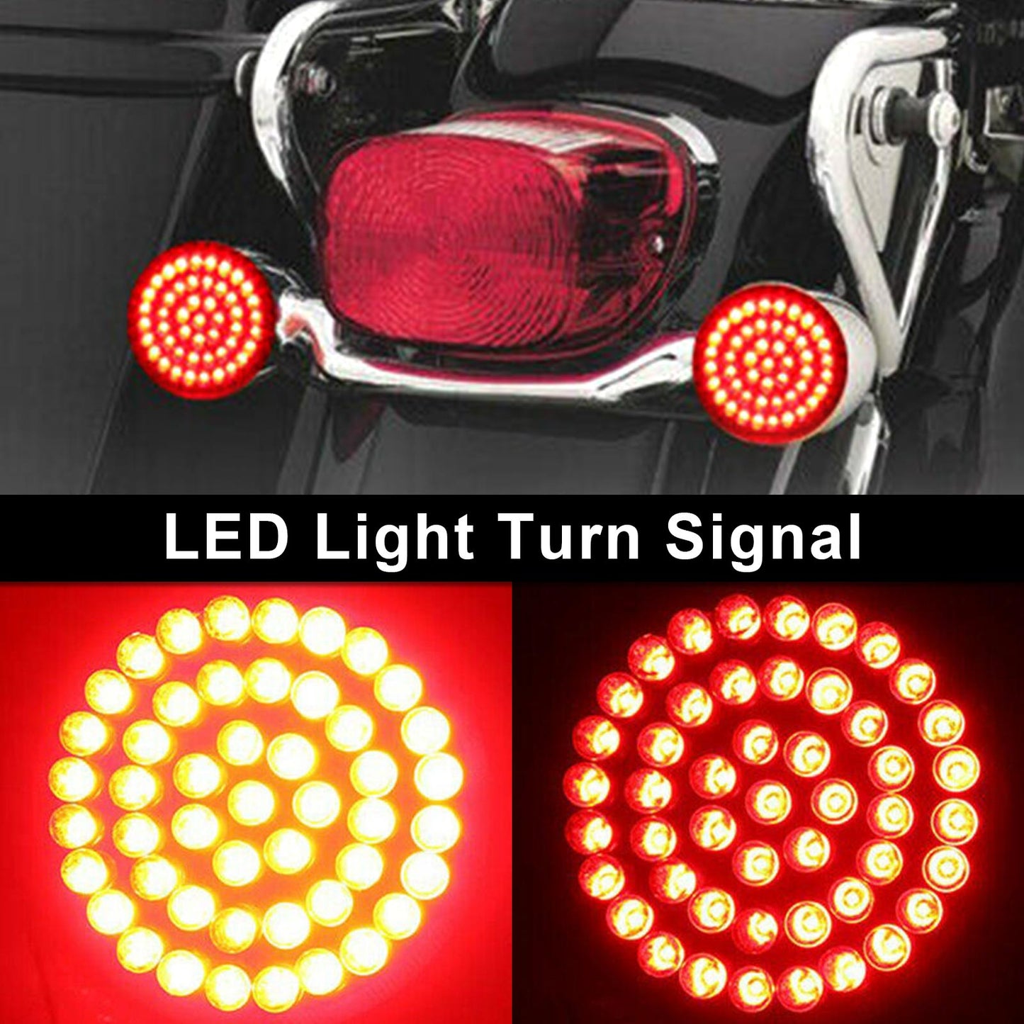 1156 Rear LED Turn Signal Insert Lights for Dyna Touring Street Road Glide 883 Generic