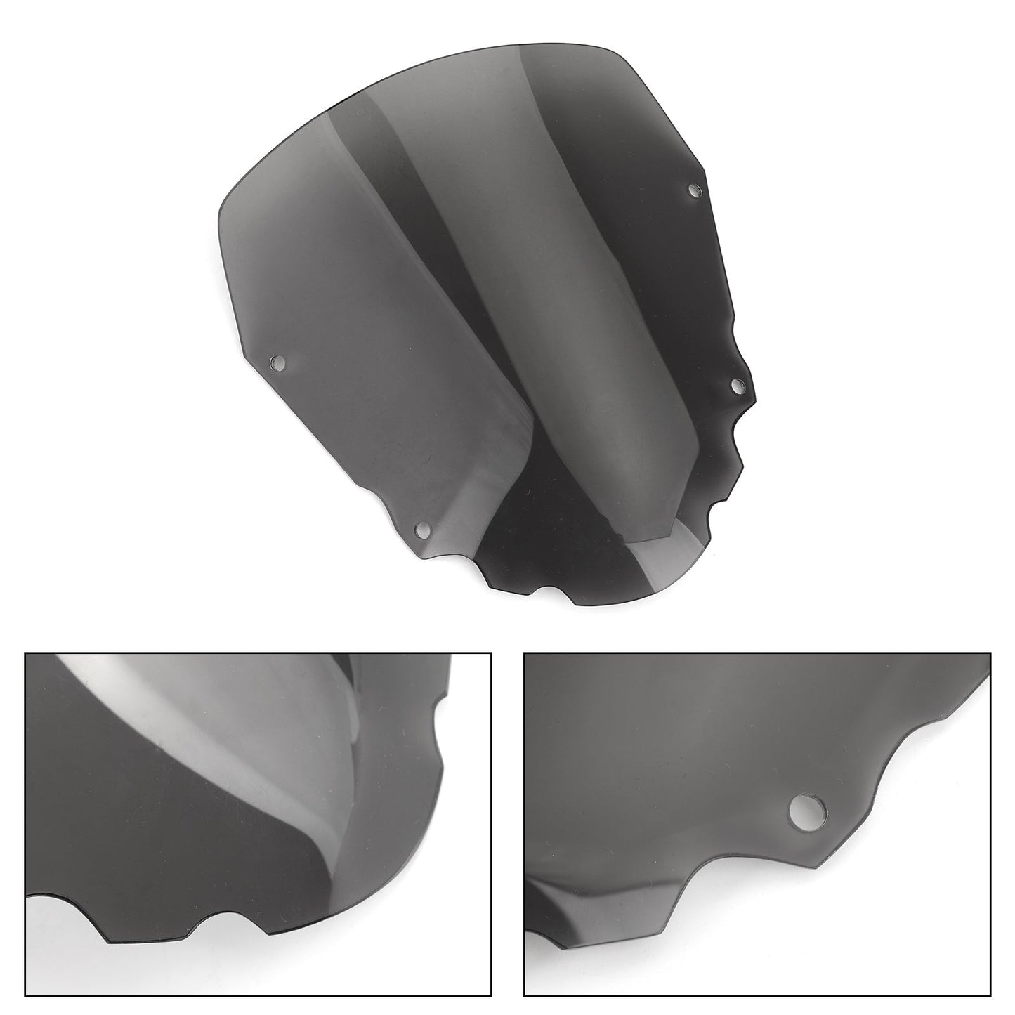 1x Short 4mm Motorcycle Windscreen Windshield for Kawasaki KLR650 2008-2014 Generic