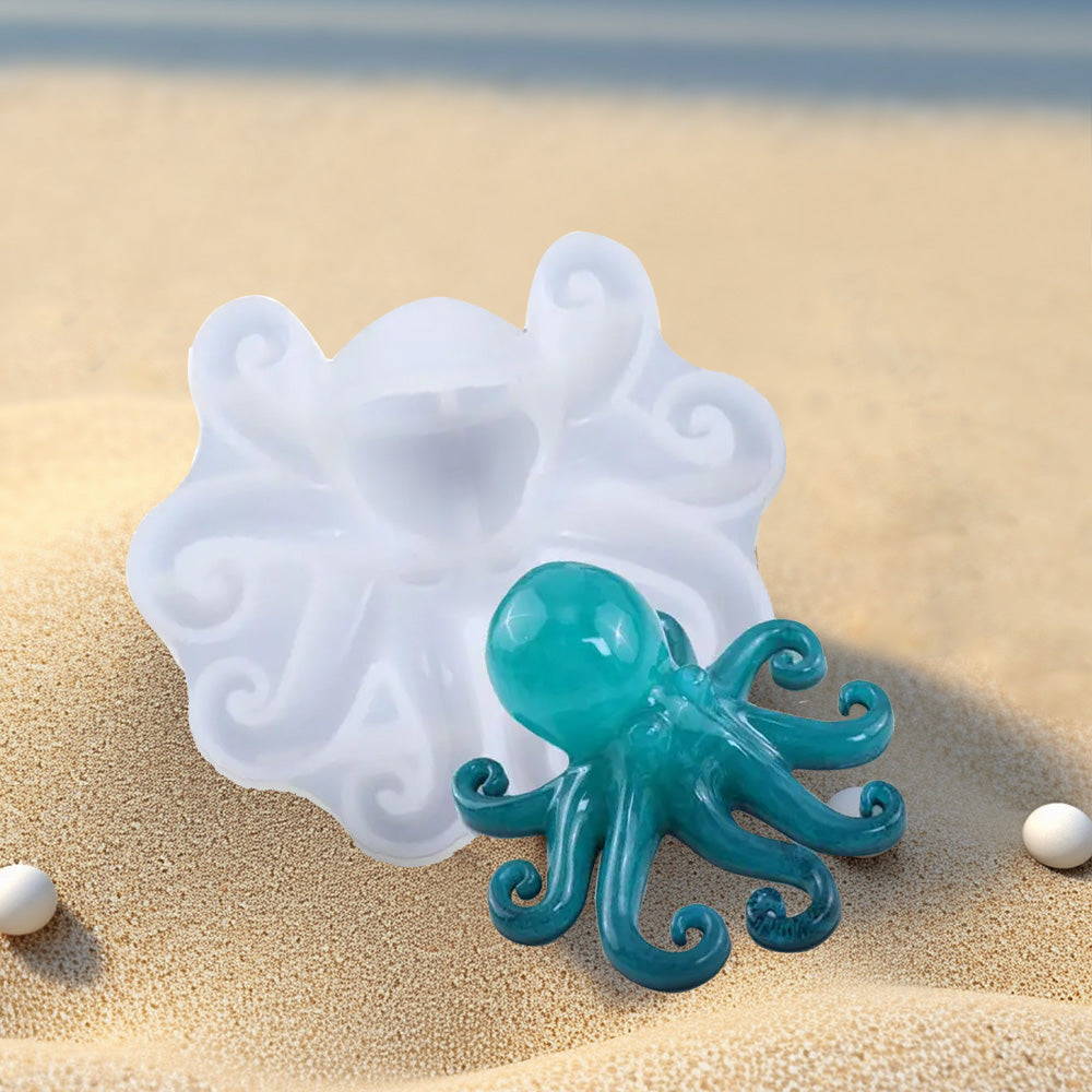 ?2PCS Octopus Mold Silicone Epoxy Resin Casting Mould 3D Sea Animal Display Mold-1