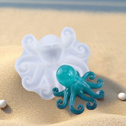?2PCS Octopus Mold Silicone Epoxy Resin Casting Mould 3D Sea Animal Display Mold-1