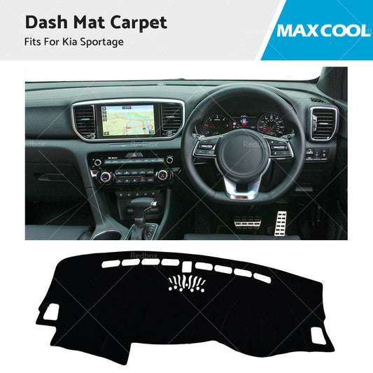 Dash Mat Black Carpet for Kia Sportage 2017-2021