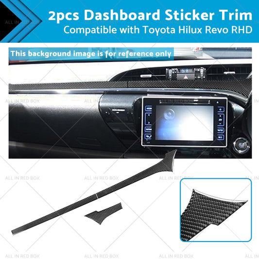 Carbon Fiber Dashboard Trim for Toyota Hilux Revo RHD 2015-2023
