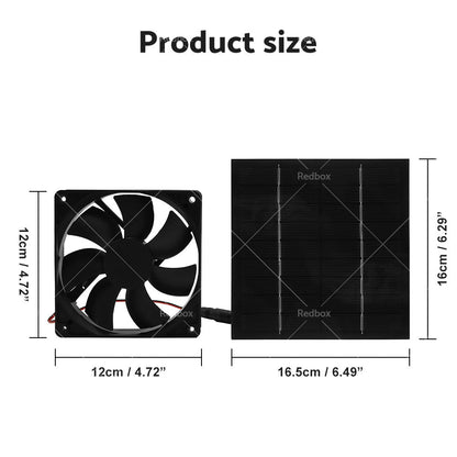 20W Solar Panel Powered Fan Mini Ventilator For Greenhouse Pet or Dog Chicken House-4