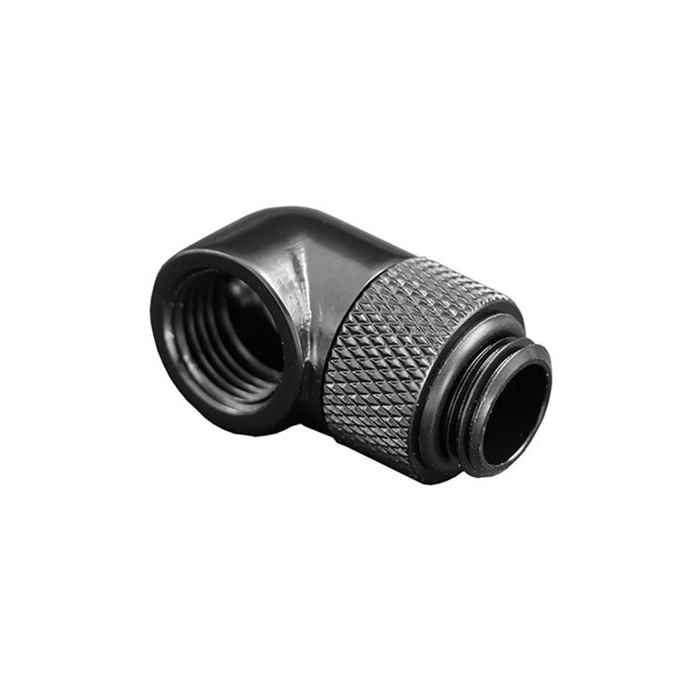 2PCS Black Green Water Cooling G1 4 Thread 90 Angle Rotary Elbow Adapter Fitting-3