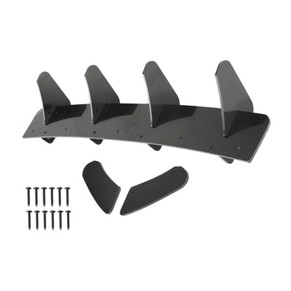 4 Fins Rear Bumper Diffuser Lip Spoiler Suitable For Volkswagen VW Golf MK7 GTI-0